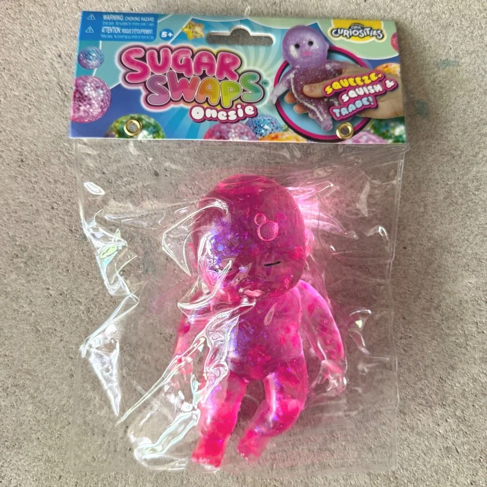 Sugar Swaps Baby Orb Pink Glitter Squishy Baby Sensory Toy NEW